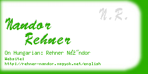 nandor rehner business card